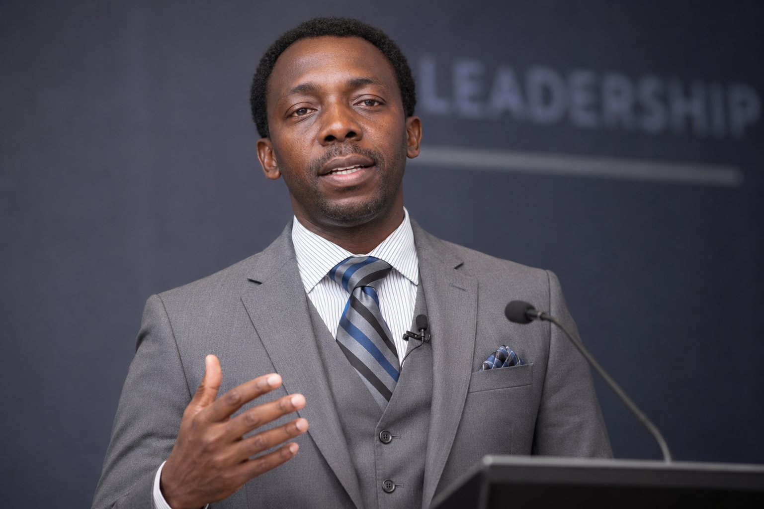 Dr. Edmundking Ogheneochuko delivering a leadership keynote